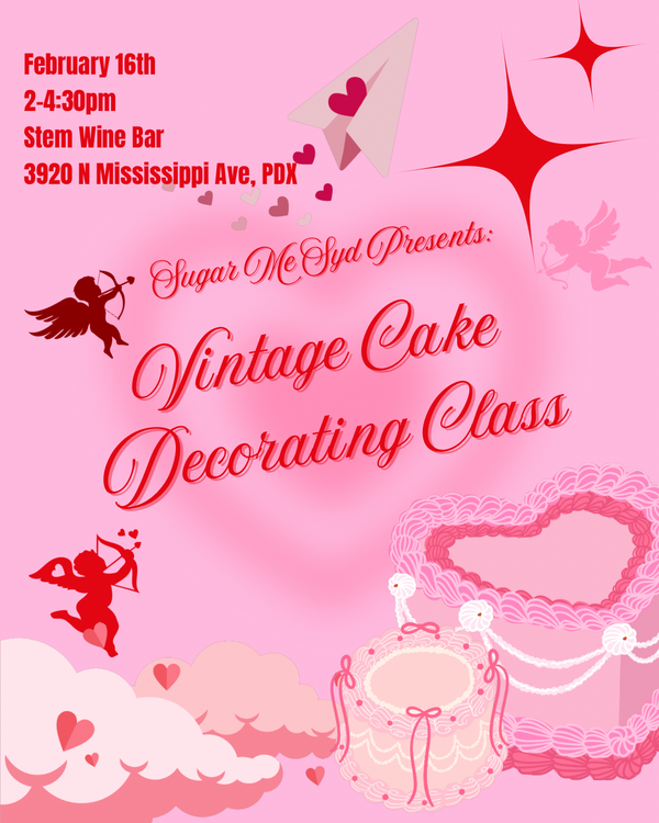 Valentines Vintage Cake Decorating Class Tix